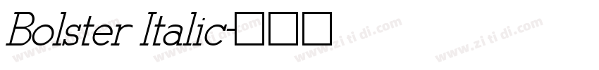 Bolster Italic字体转换